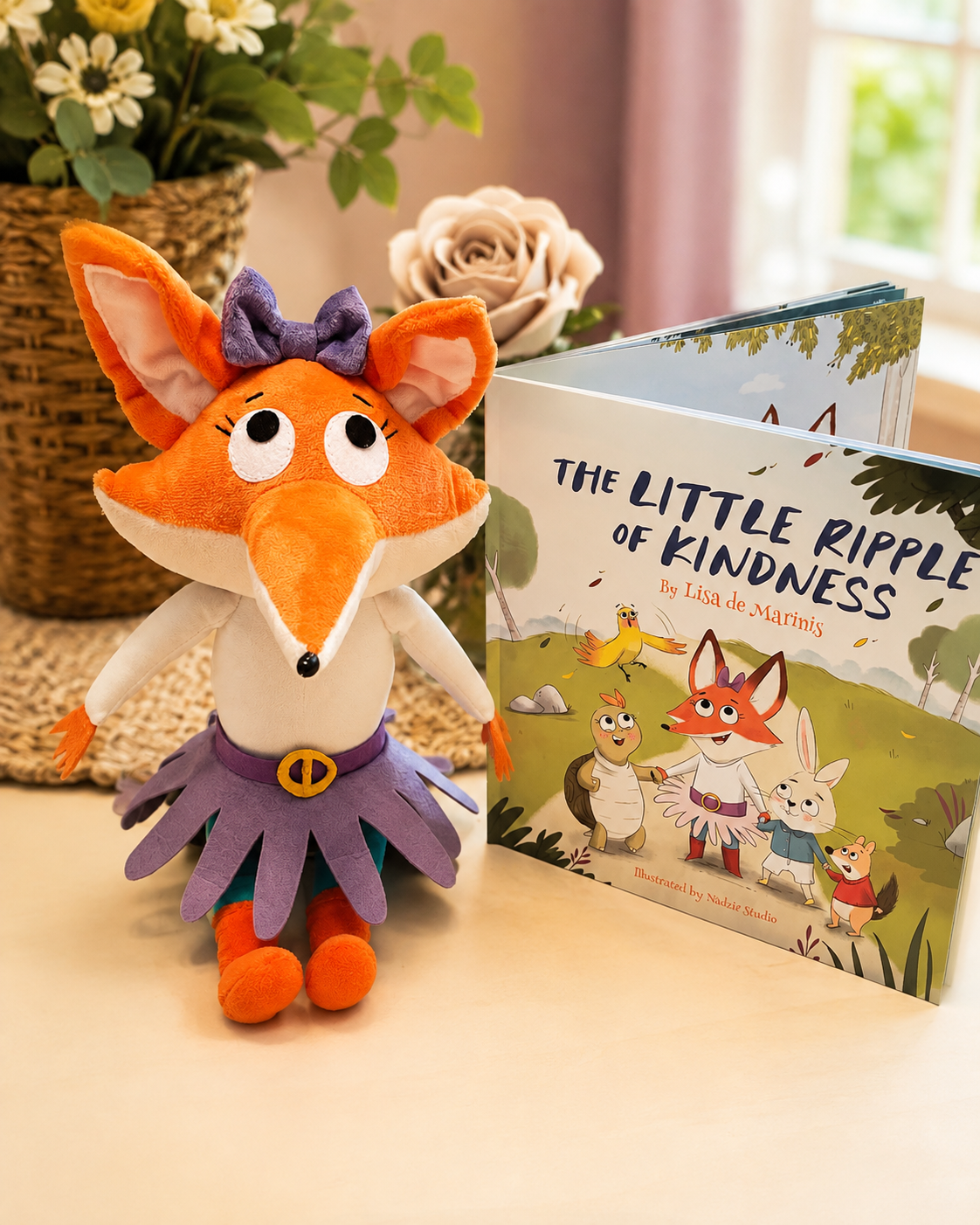 Lily the fox from The Little Ripple of Kindness picture book